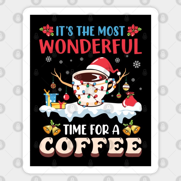 It's the most wonderful time for a coffee christmas Magnet by MZeeDesigns